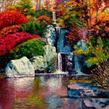 日本の滝庭園 Oil Paintings